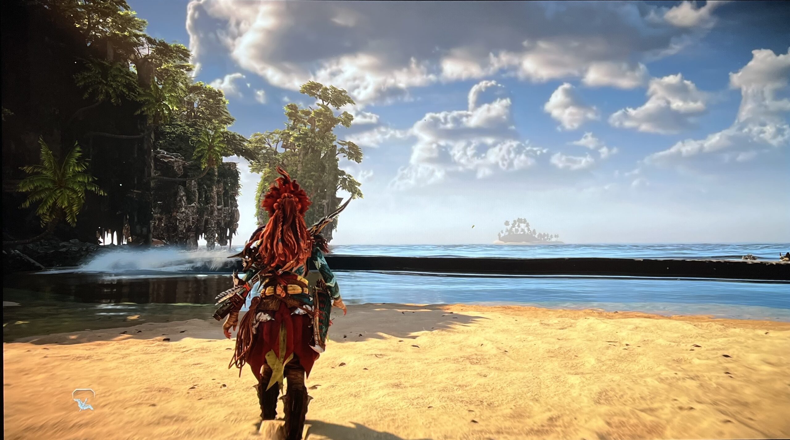 Ujęcie z gry "Horizon Forbidden West" po kalibracji 