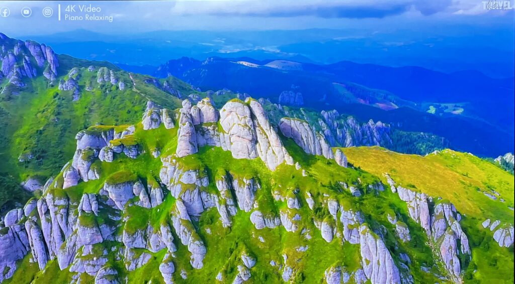 Ujęcie z filmu YouTube "FLYING OVER ROMANIA" przed kalibracją 