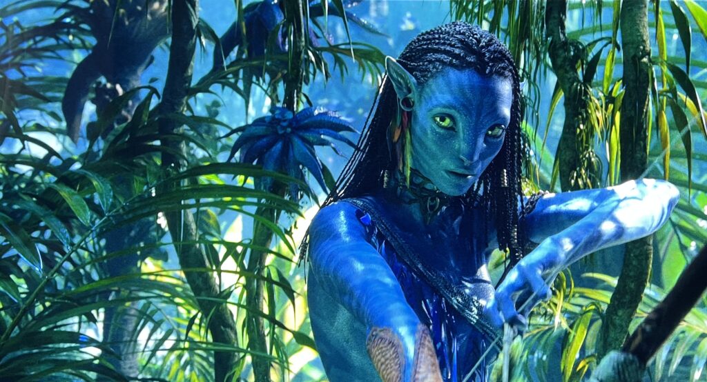 Ujęcie z filmu "Avatar: Istota wody" przed kalibracją 