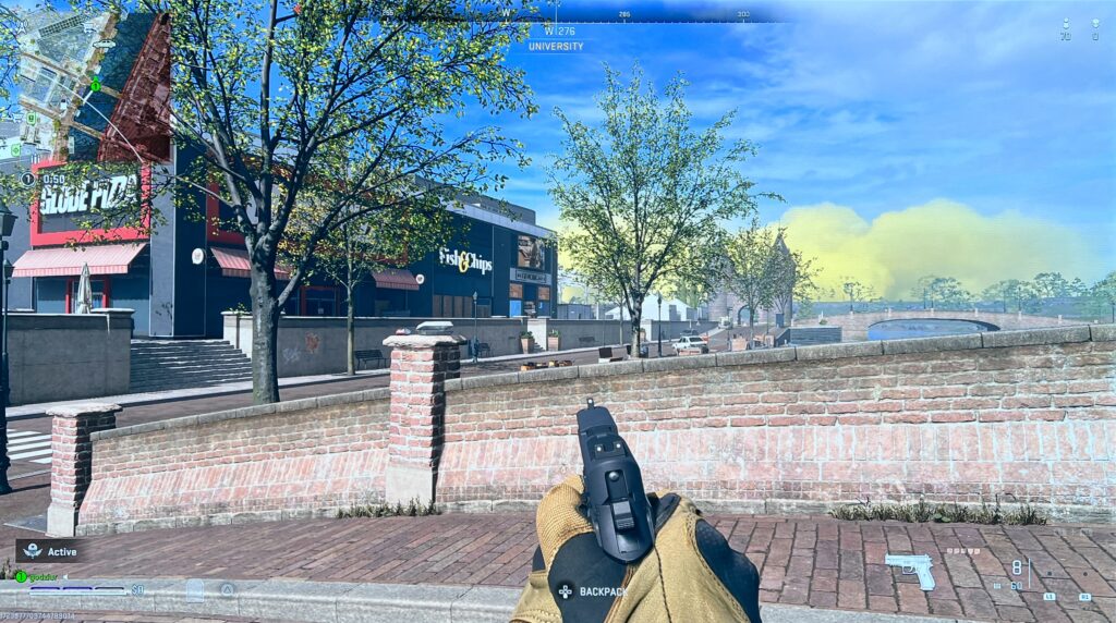 Ujęcie z gry "Call of Duty: Modern Warfare 2 przed kalibracją 